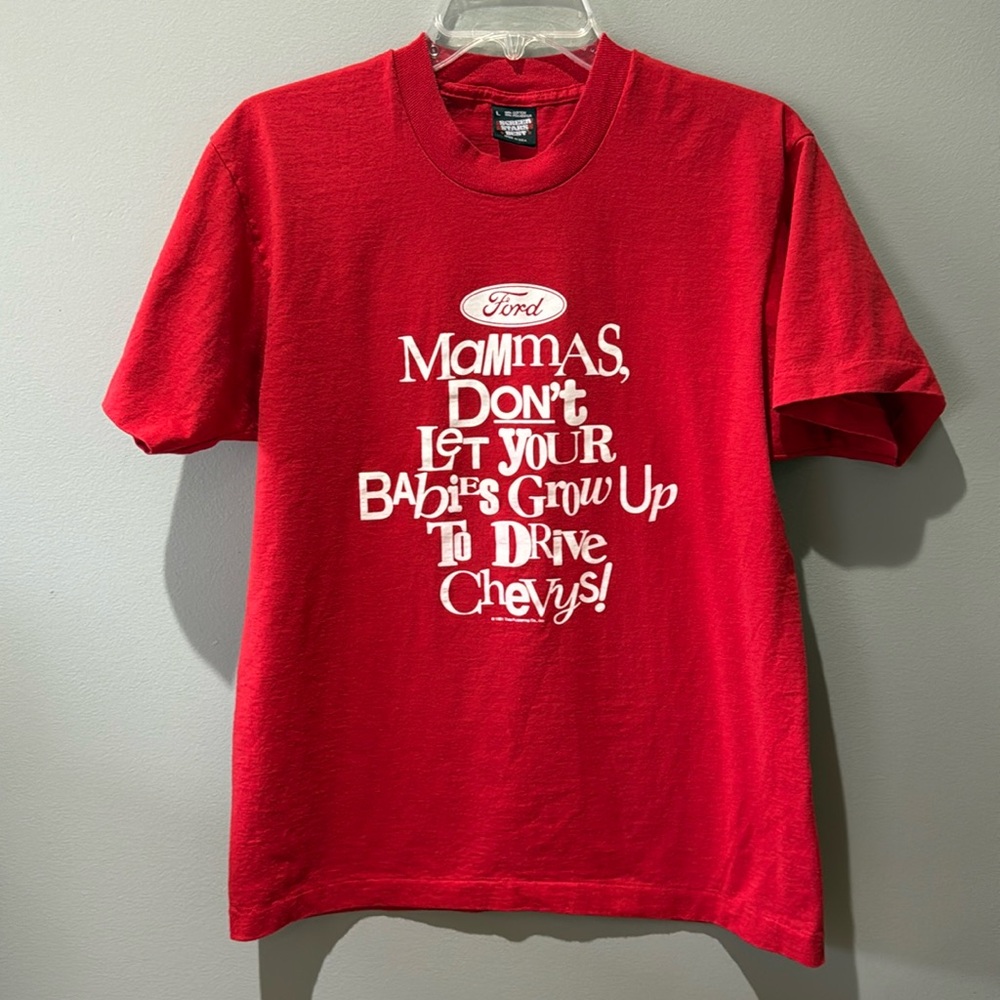 Vintage 1991 Ford Teases Chevy Single Stitch Tshirt Men’s Large